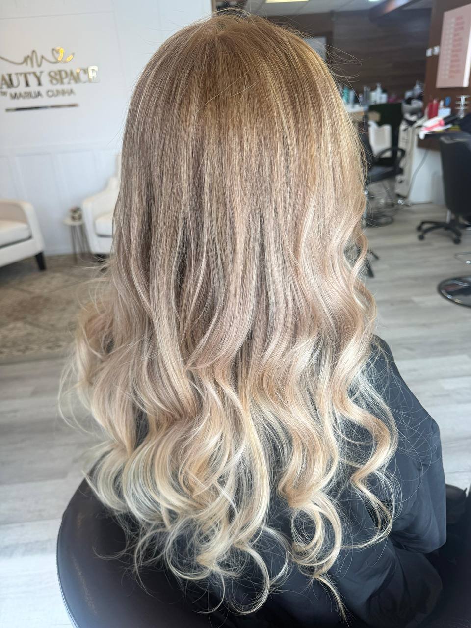 Hair transformation at Beauty Space, Dracut MA — balayage waves