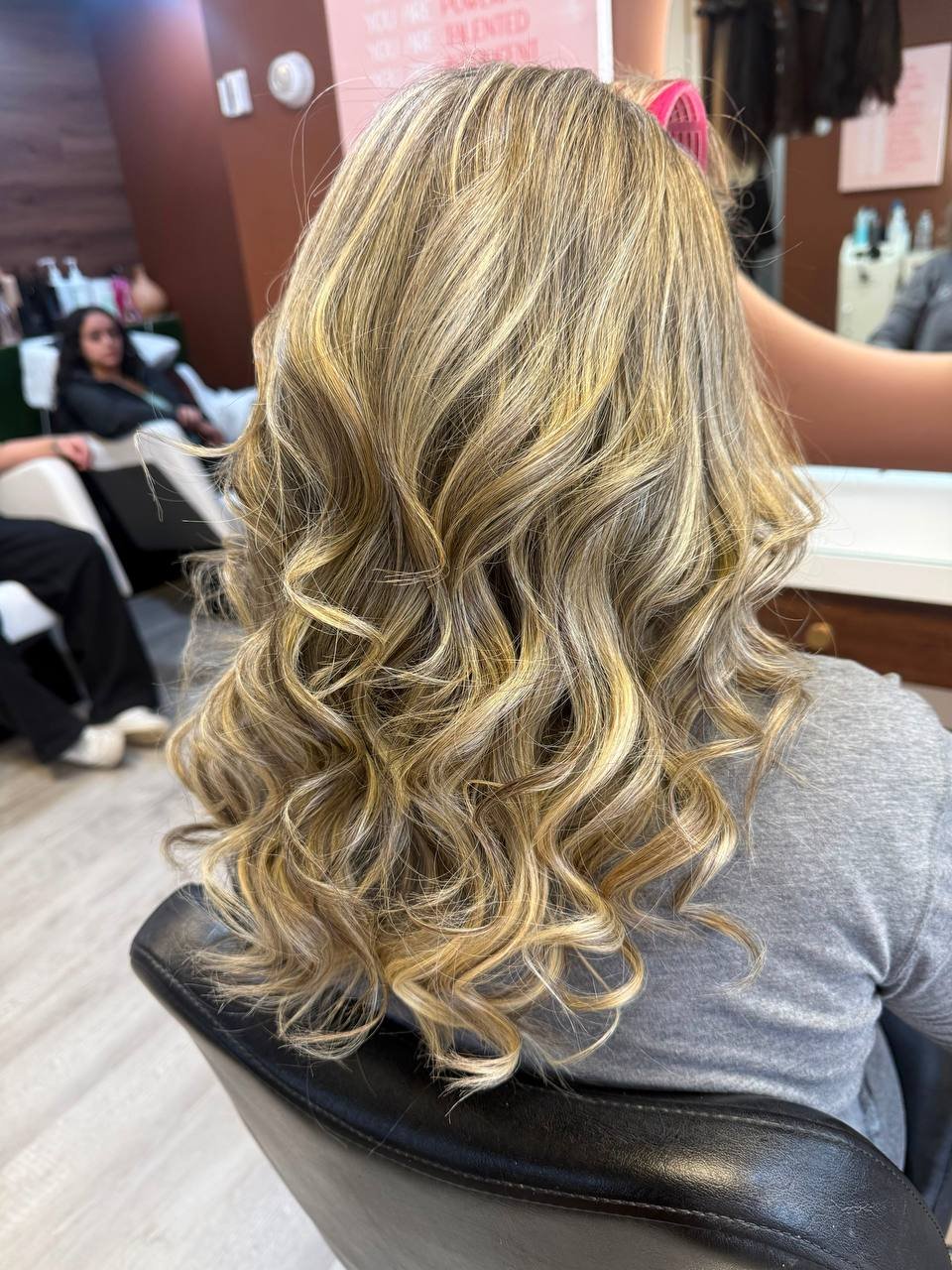 Hair transformation at Beauty Space, Dracut MA — blonde curls