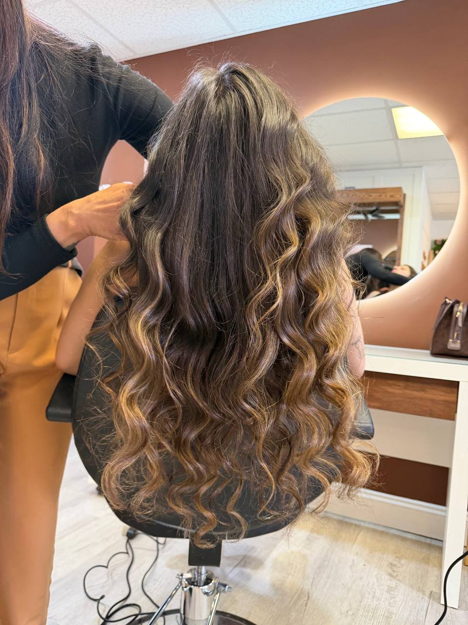 Hair transformation at Beauty Space, Dracut MA — waves and shine